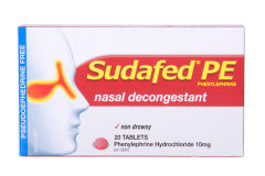 Sudafed Pe Nasal Decongestant 20 Tablets X 10mg | Each | YG-008084-PD-047817