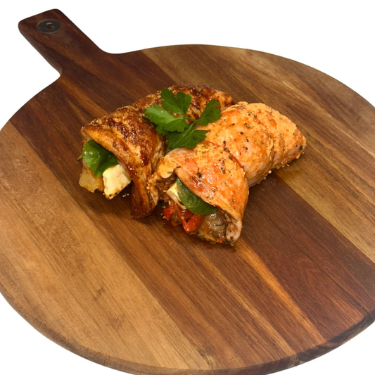 Caramelized Onion, Chorizo And Haloumi Chicken Roll Up | 365g | YG-PPO-198 | PP-006464