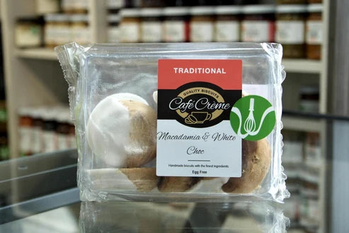Macadamia & White Choc Cookies | Each | Cafe Creme Biscuits | YG-113366-WH-101236