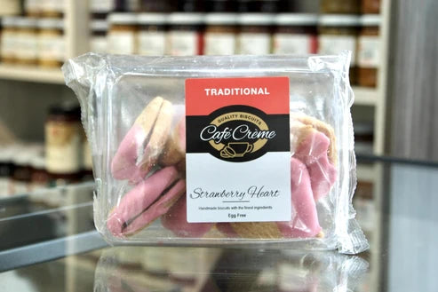 Strawberry Heart | Each | Cafe Creme Biscuits | YG-113363-WH-101237