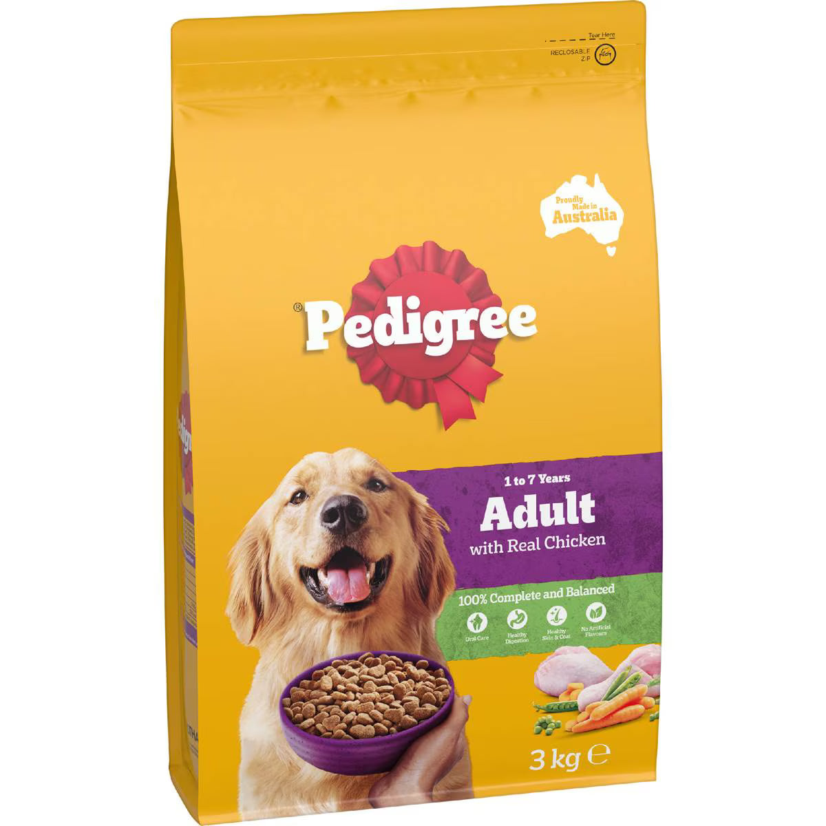 Adult With Real Chicken Dry Dog Food | 3kg | Pedigree | YG-112157-MC-978796