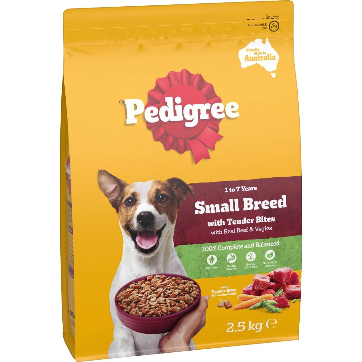 Adult Small Breed Dry Dog Food With Real Beef & Veggies | 2.5kg | Pedigree | YG-112972-MC-978795