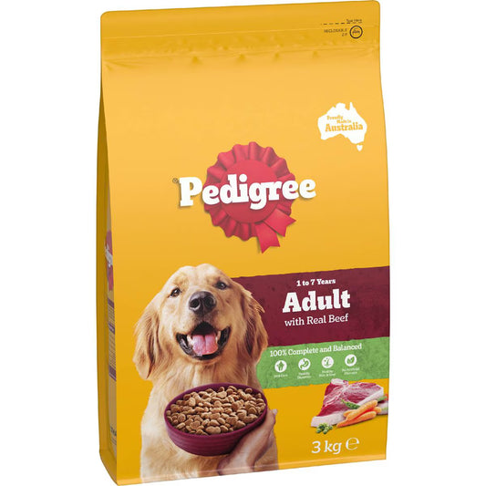 Adult Dry Dog Food With Real Beef | 3kg | Pedigree | YG-112973-MC-978797