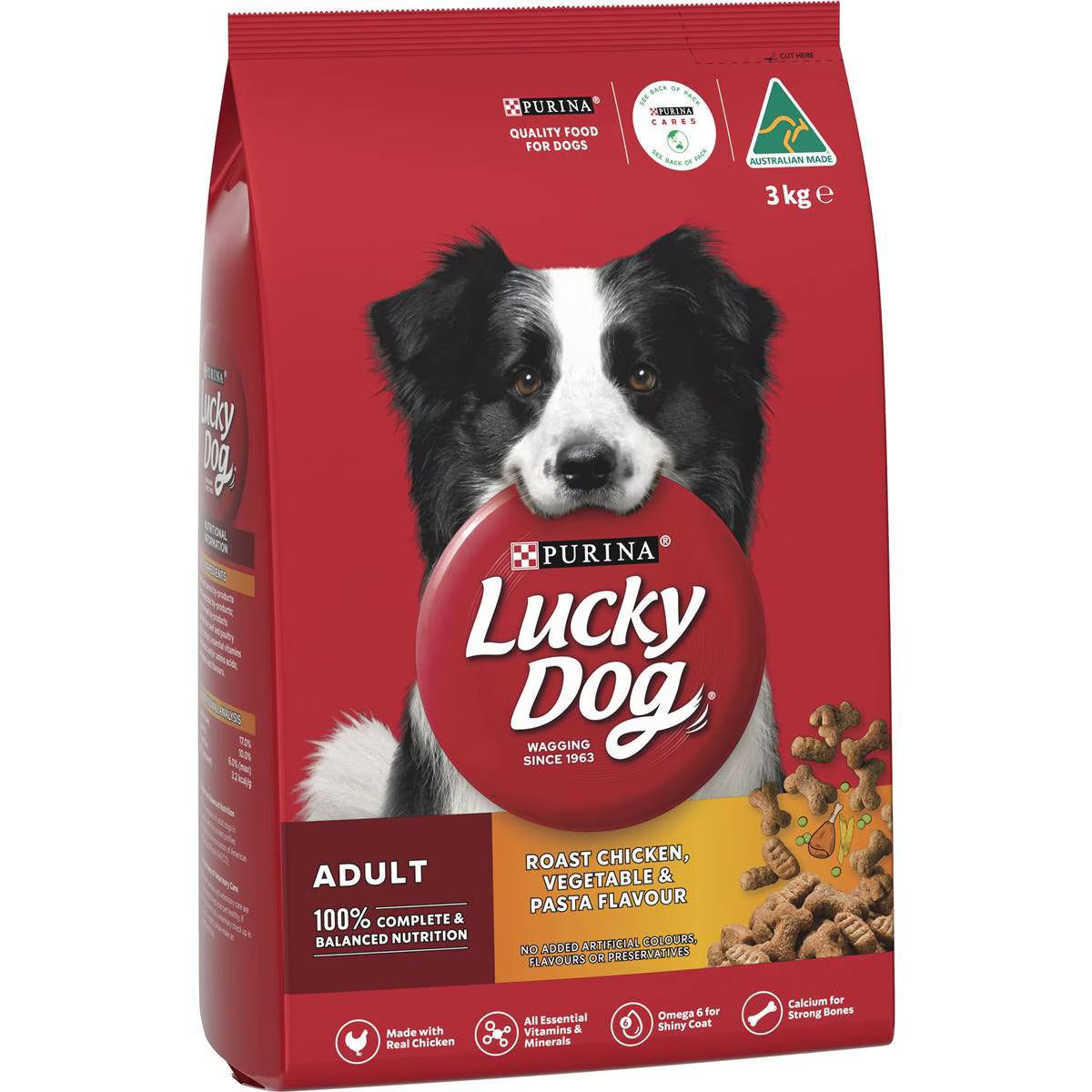 Adult Chicken Vegetable & Pasta Dry Food | 3kg | Lucky Dog | YG-007785-MC-978823
