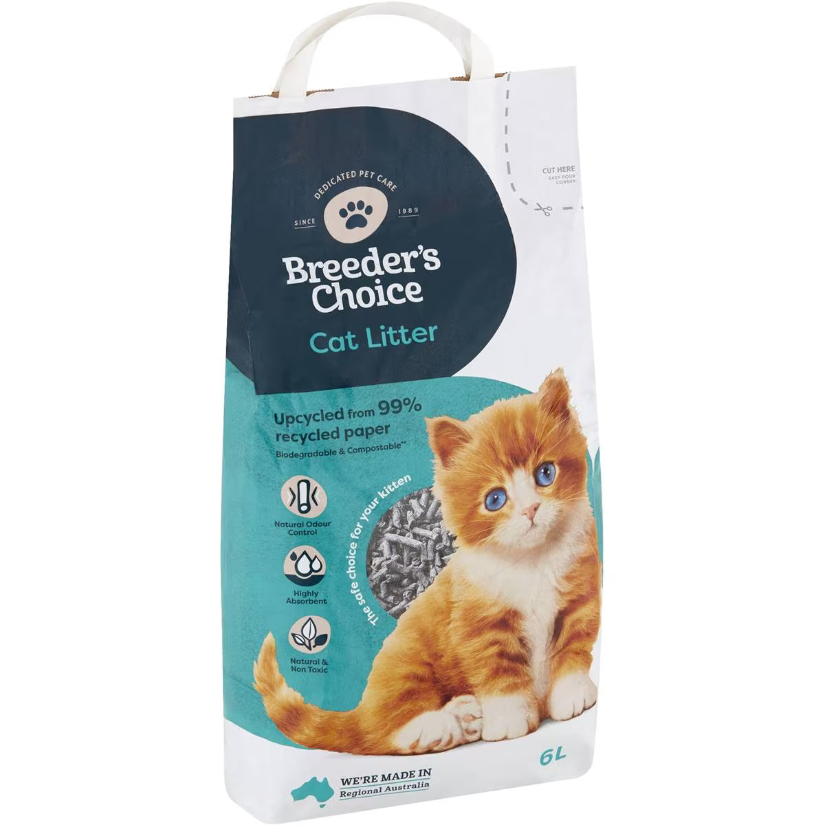 Paper Cat Litter | 6l | Breeders Choice | YG-112164-MC-978822