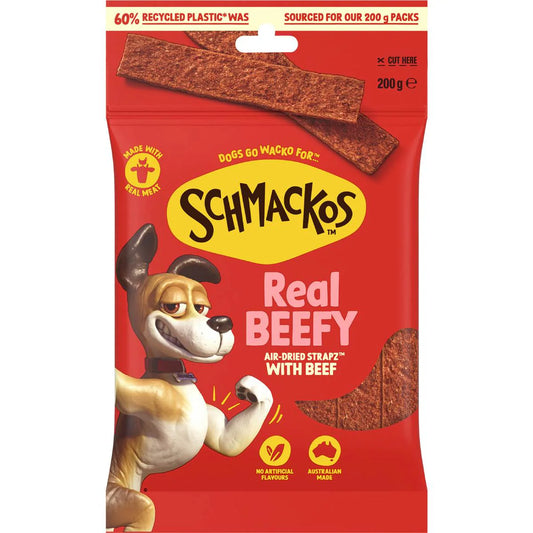 Strapz Dog Treats With Beef | 200g | Schmackos | YG-112138-MC-978742