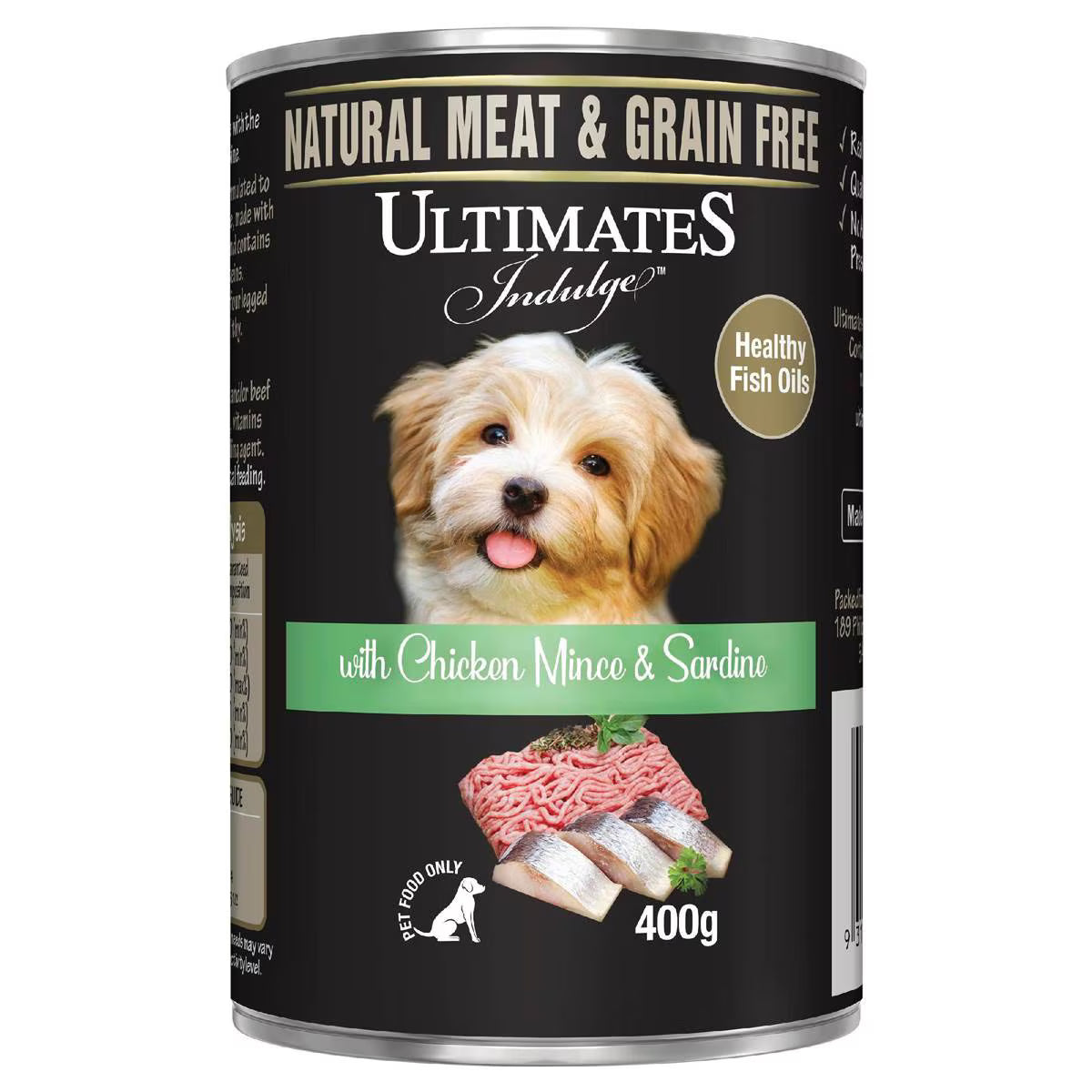 Wet Dog Food Chicken Mince & Sardine | 400g | Ultimates Indulge | YG-112962-MC-978760