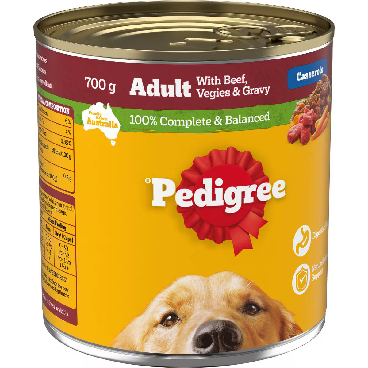 Adult Wet Dog Food With Beef Vegies & Gravy Casserole Can | 700g | Pedigree | YG-112965-MC-978769