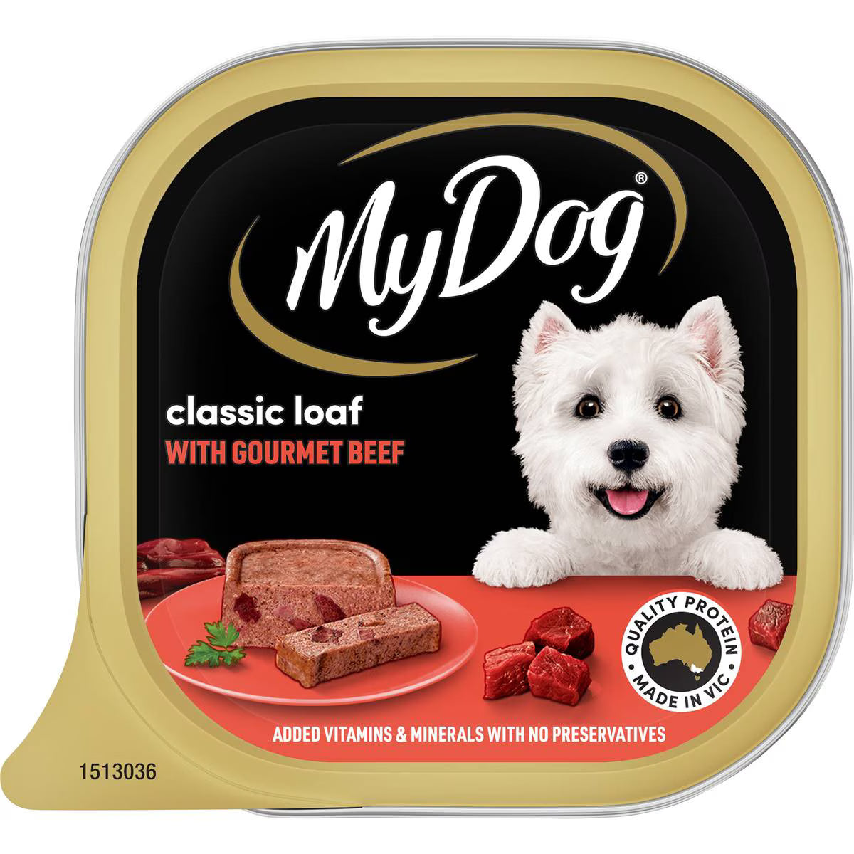 Adult Classic Loaf Gourmet Beef Wet Food Tray | 100g | My Dog | YG-112958-MC-978746