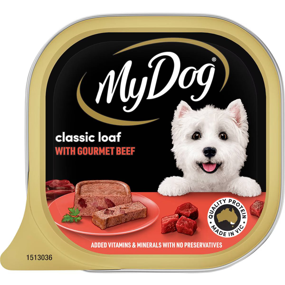Adult Classic Loaf Gourmet Beef Wet Food Tray | 100g | My Dog | YG-112958-MC-150404