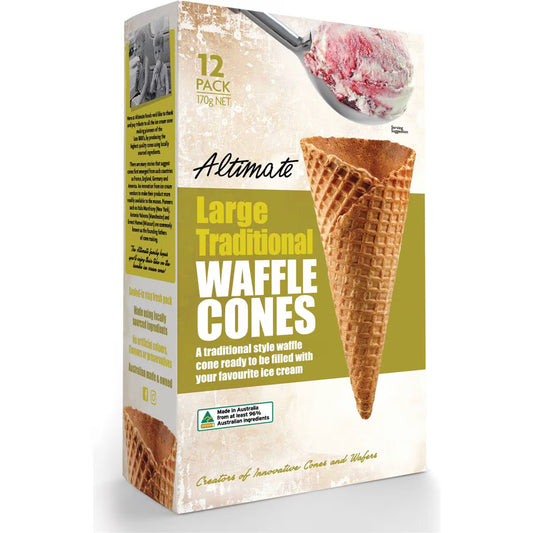 Waffle Ice Cream Cones | 12 Pack | Altimate | YG-008060-WW-055525