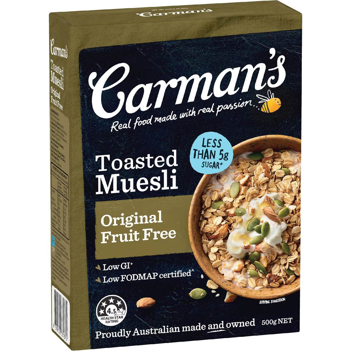 Muesli Toasted Original Fruit Free | 500g | Carman's | YG-112726-MC-977758