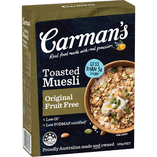 Muesli Toasted Original Fruit Free | 500g | Carman's | YG-112726-MC-977758