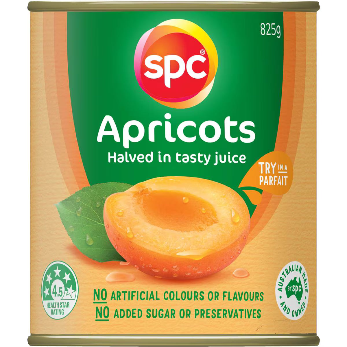 Apricots Halved In Juice Juice No Sugar Canned Fruit | 825g | Spc | YG-112880-MC-978323