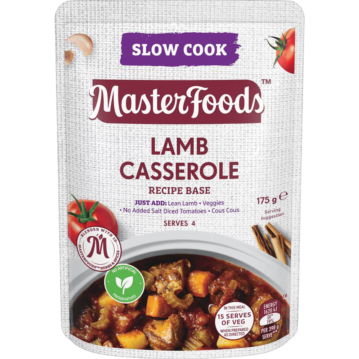 Lamb Casserole Slow Cook Recipe Base | 175g | Masterfoods | YG-009808-WW-056346