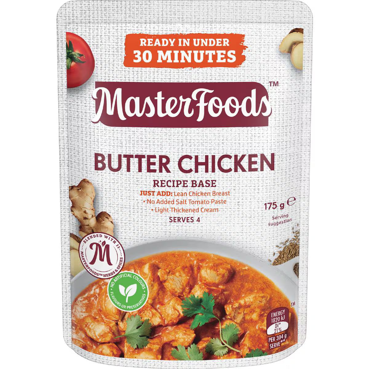 Butter Chicken Recipe Base | 175g | Masterfoods | YG-010059-WW-056372