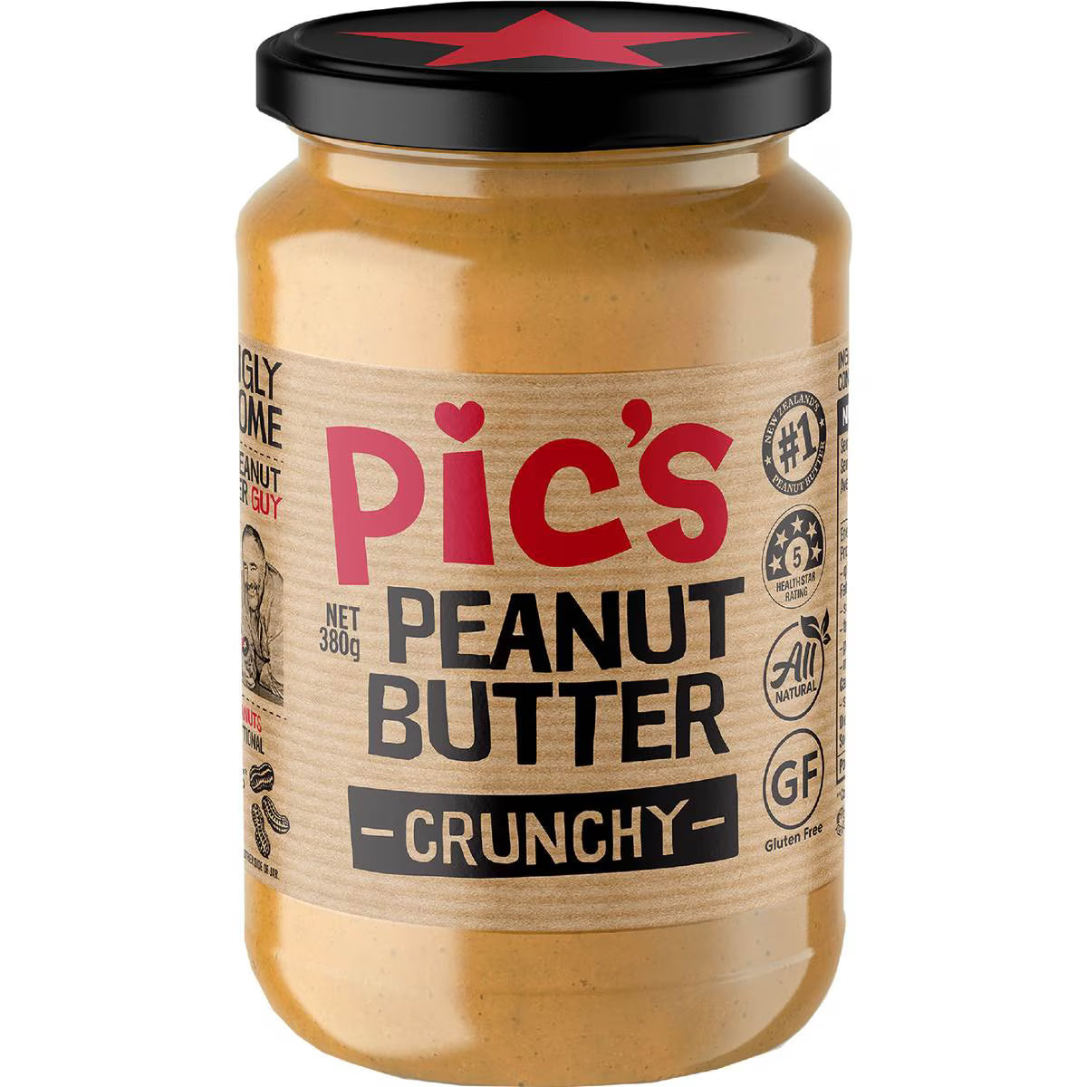 Peanut Butter Crunchy | 380g | Pic's | YG-006413-WW-056412