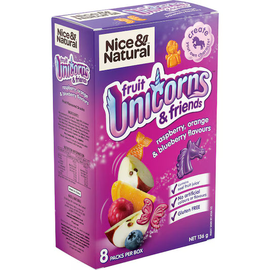 Fruit Unicorn Multipack School Snacks Gluten Free | Each | Nice & Natural | YG-111716-MC-977362
