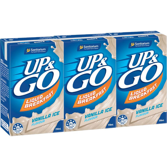 Liquid Breakfast Vanilla Ice | 250ml x 3 Pack | Up&Go | YG-112723-MC-977738