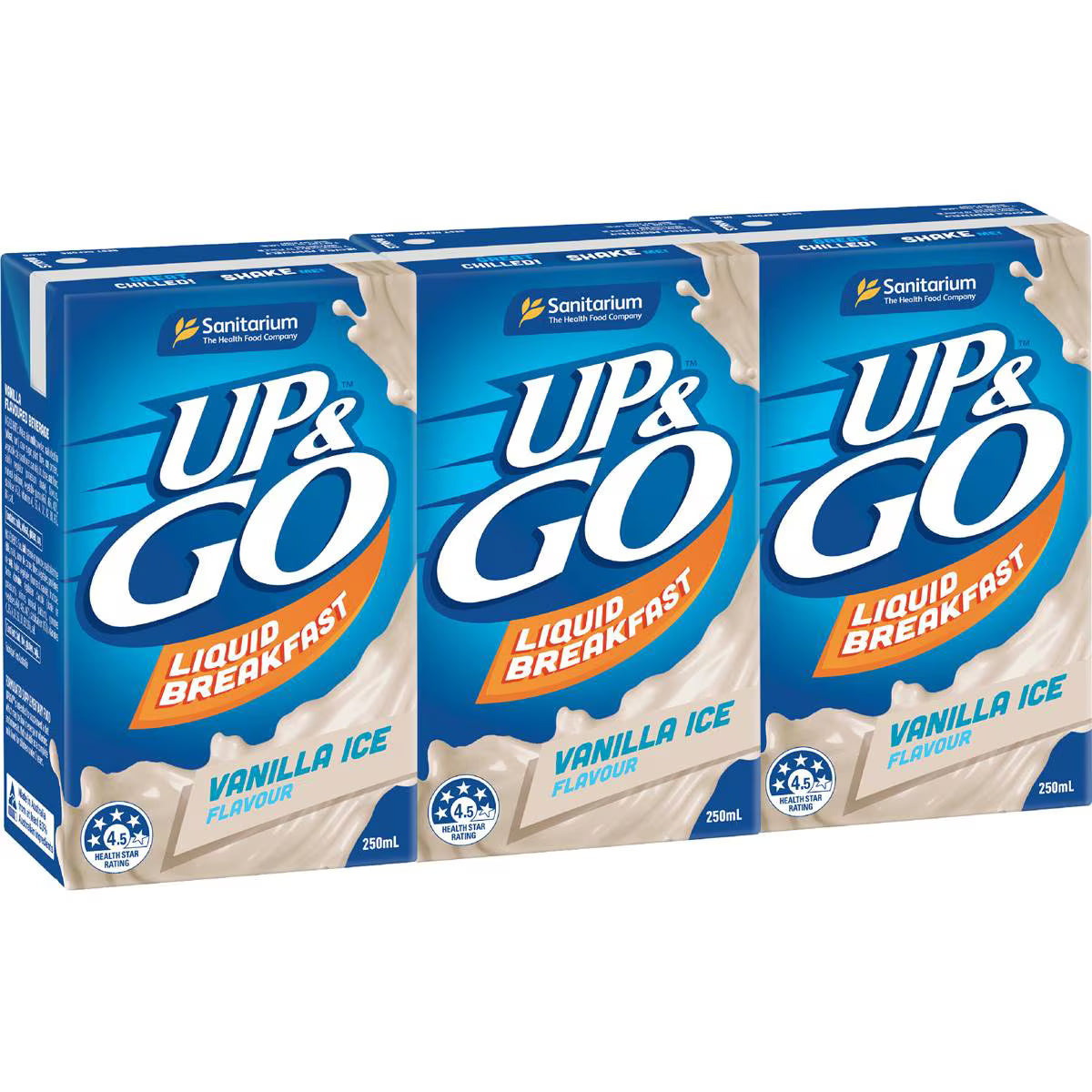 Liquid Breakfast Vanilla Ice | 250ml x 3 Pack | Up&Go | YG-112723-MC-977738