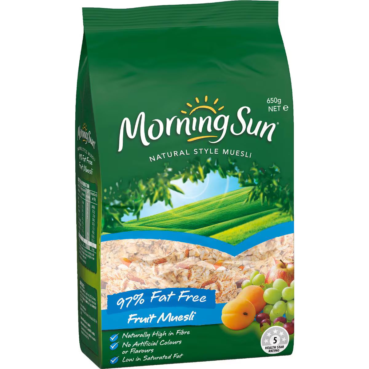Naturual Style Muesli 97 Fat Free Breakfast Cereal | 650g | Morning Sun | YG-111866-MC-977781