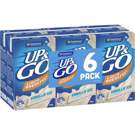Liquid Breakfast Vanilla Ice | 250ml x 6 Pack | Up&Go | YG-112722-MC-977737