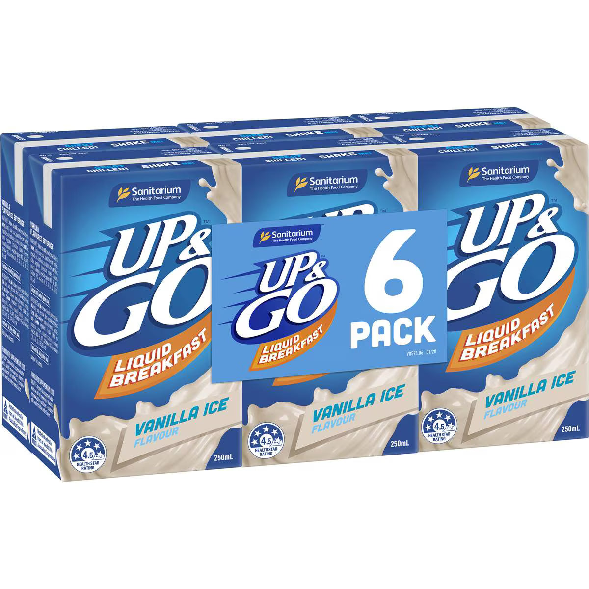 Liquid Breakfast Vanilla Ice | 250ml x 6 Pack | Up&Go | YG-112722-MC-977737