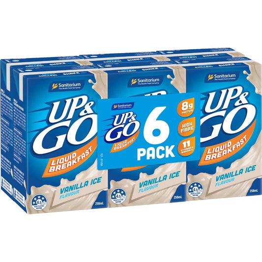 Liquid Breakfast Vanilla Ice | 250ml x 6 Pack | Up&Go | YG-112722-MC-151413