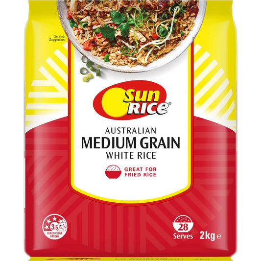 Australian White Rice Medium Grain | 2kg | Sunrice | YG-010163-MC-978726