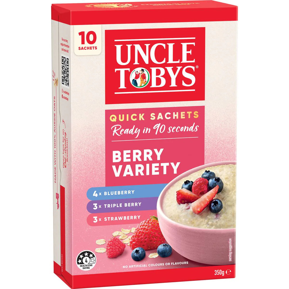 Oats Sachets Berry Variety 10 Pack | 350g | Uncle Tobys | YG-112727-MC-977759