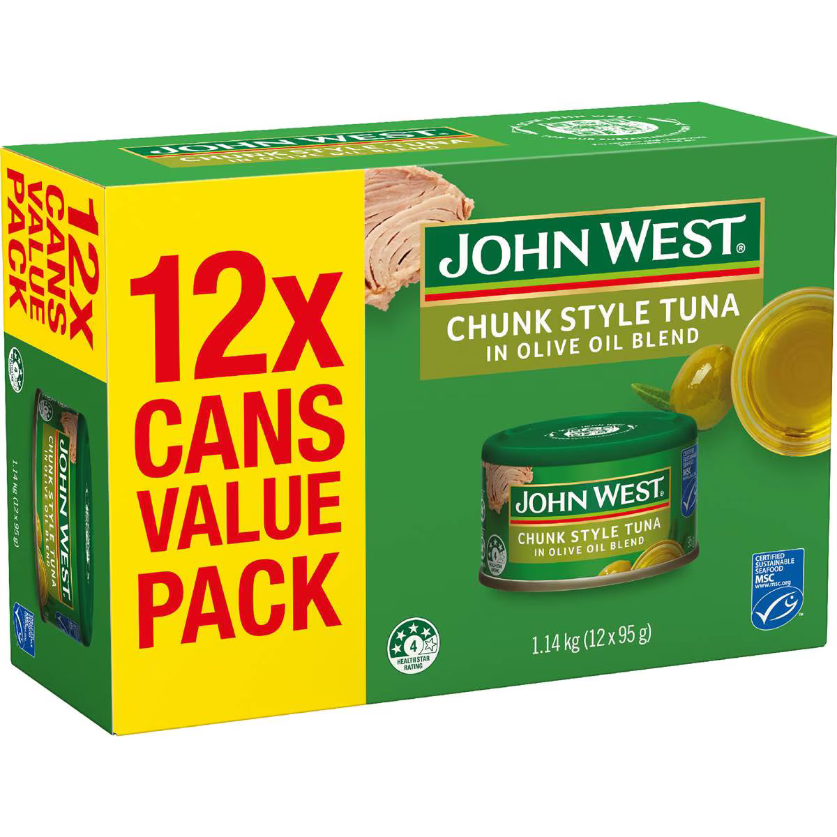 Chunky Tuna In Olive Oil Value | 95g x 12 Pack | John West | YG-112917-MC-978525