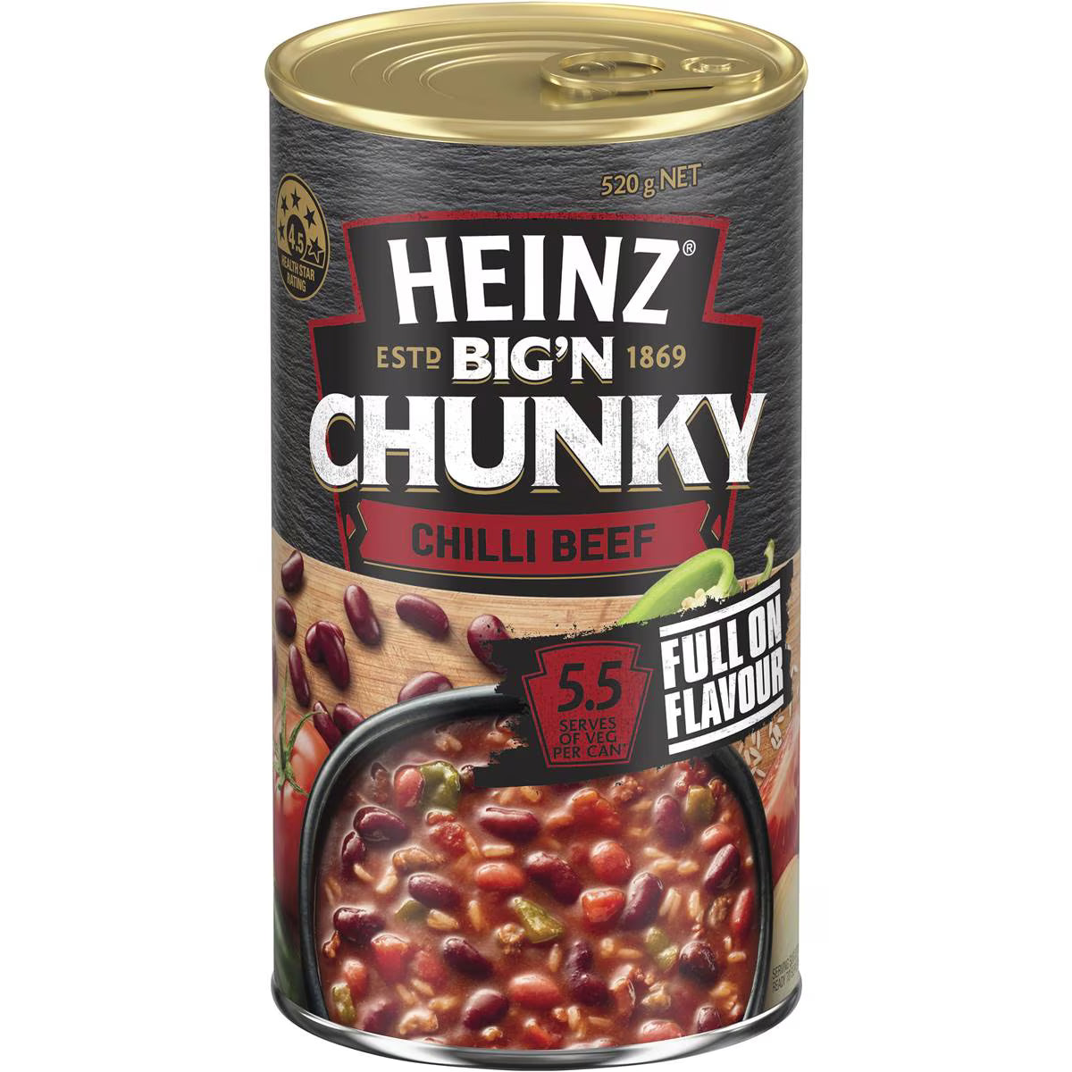 Big N Chunky Mexican Chilli Beef Soup Ready Meals | 520g | Heinz | YG-112106-MC-978603