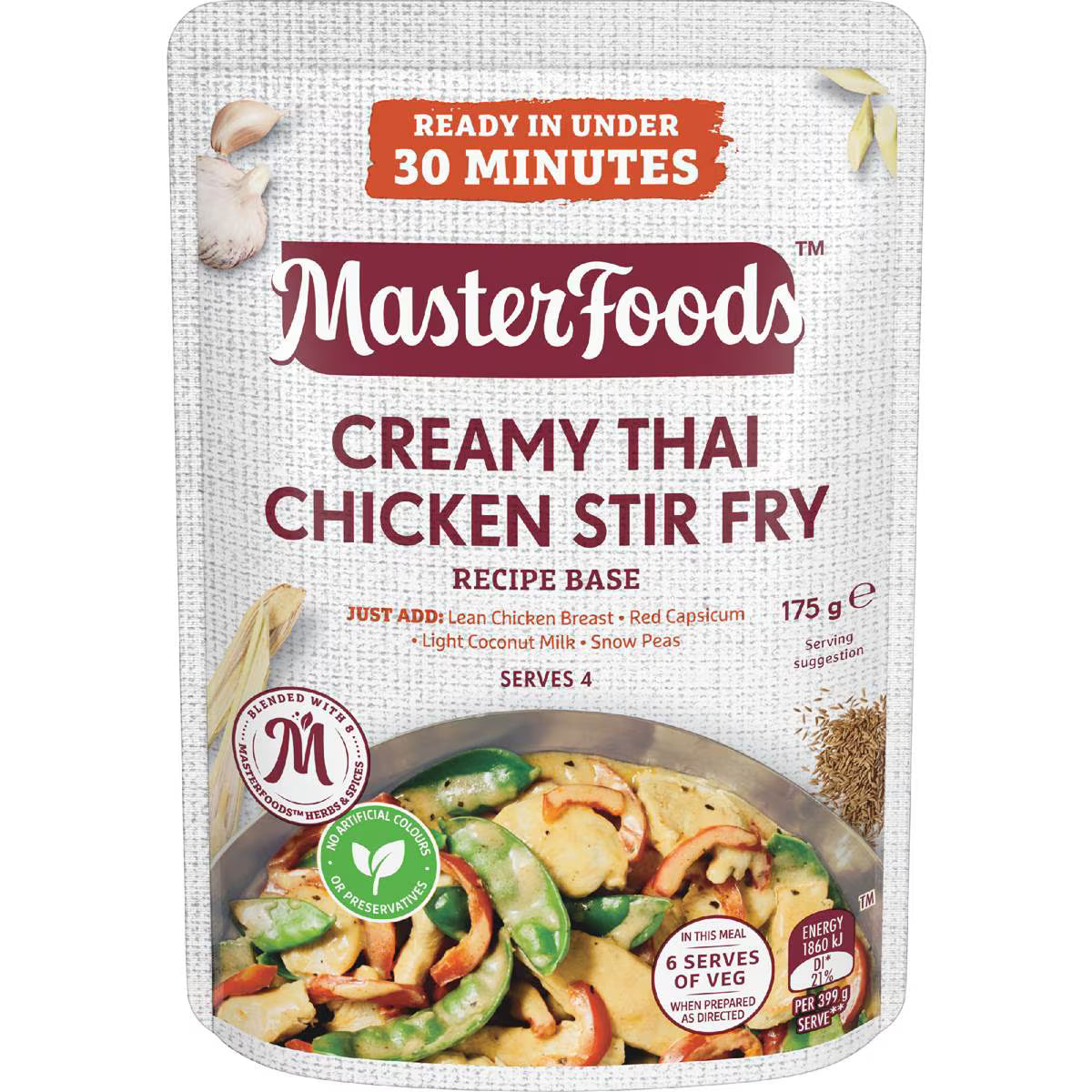 Stir Fry Recipe Base Creamy Thai Chicken | 175g | Masterfoods | YG-009856-WW-057143