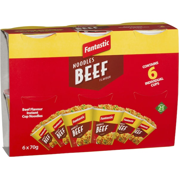 Cup Noodles Beef | 6 Pack | Fantastic | YG-111585-MC-976705