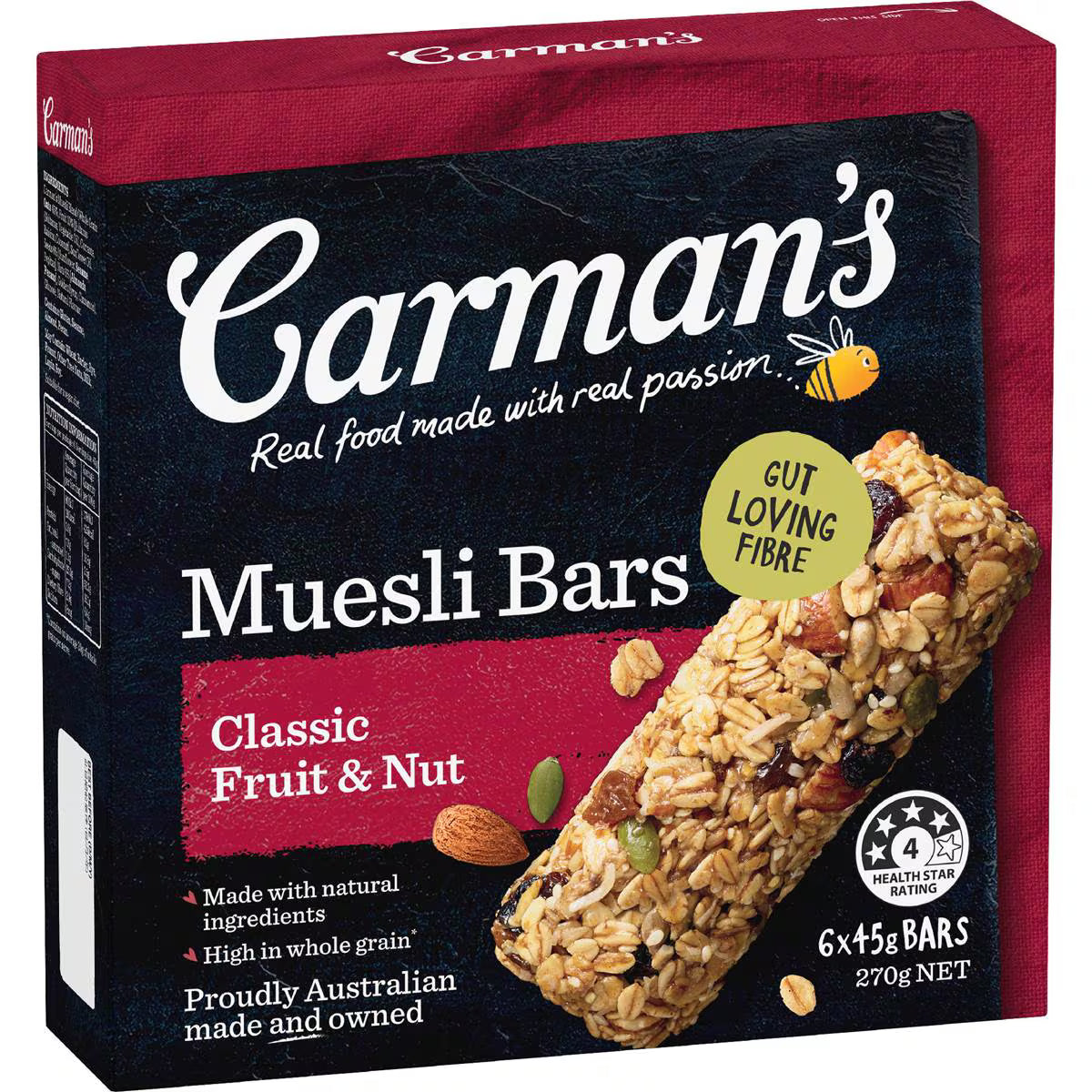 Muesli Bars Classic Fruit & Nut | 6 Pack | Carman's | YG-112612-MC-977313