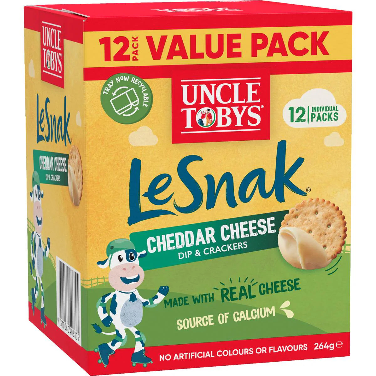 Le Snak Cheddar Cheese Dip & Crackers | 12 Pack | Uncle Tobys | YG-009744-MC-977399
