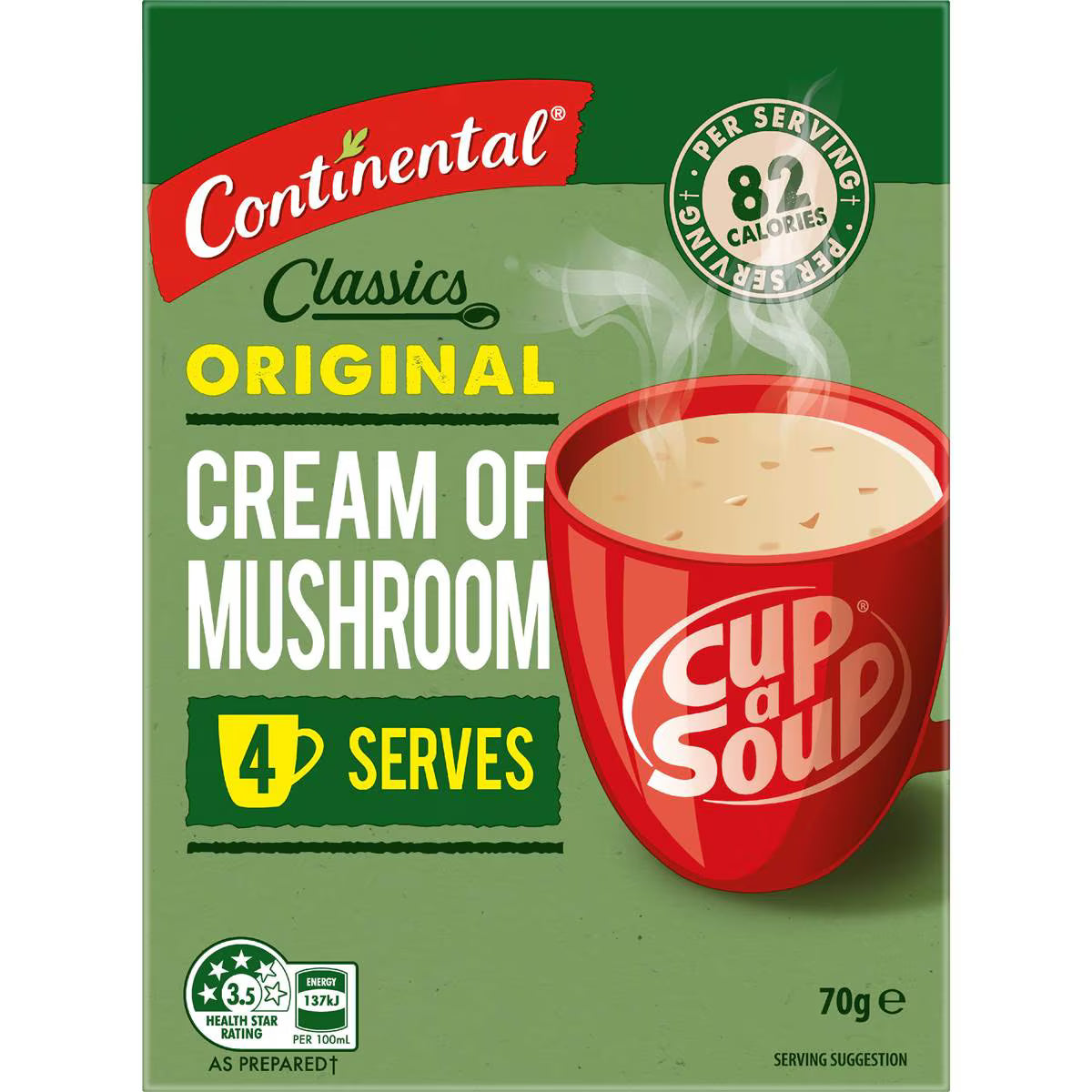 Classics Cup A Soup Original Cream Of Mushroom | 70g | Continental | YG-112937-MC-978610