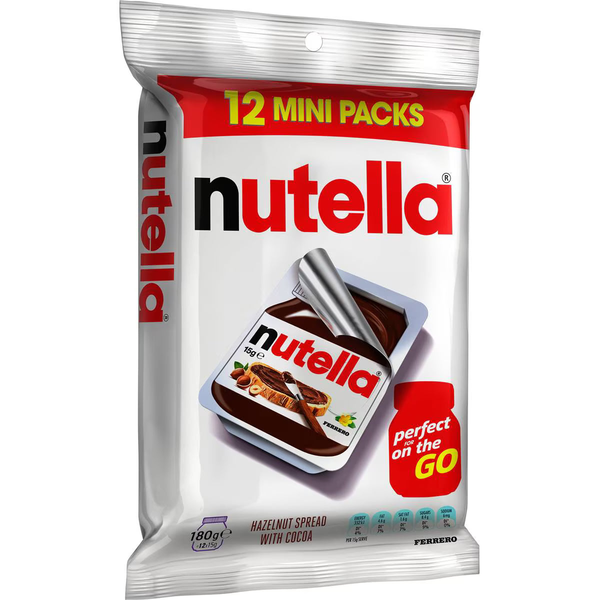 Hazelnut Chocolate Spread Spread | 15g x 12 Pack | Nutella | YG-112834-MC-978194