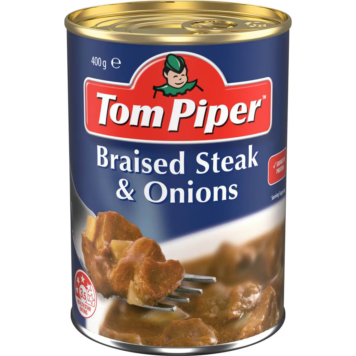 Braised Steak & Onions Canned Meal | 400g | Tom Piper | YG-009476-MC-978559