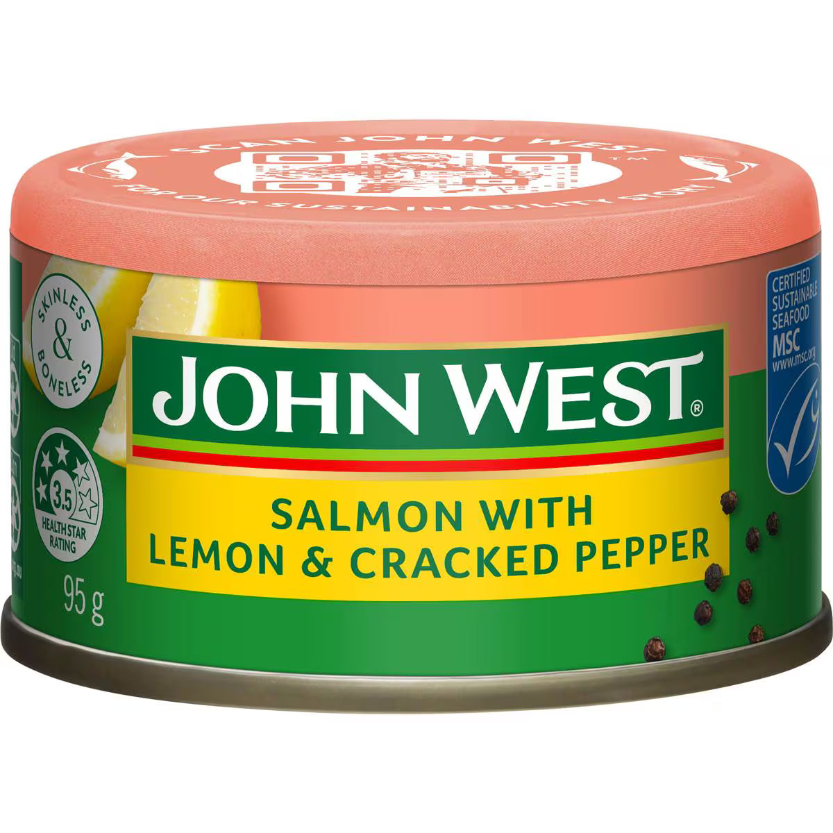 Salmon With Lemon Cracked Pepper | 95g | John West | YG-007997-WW-057760