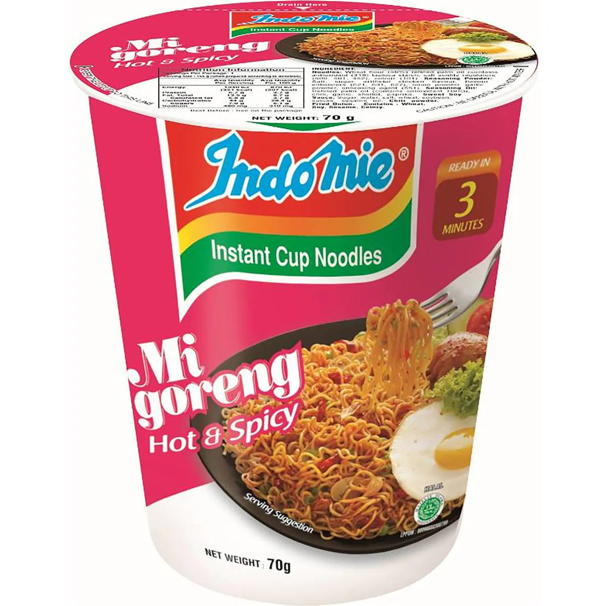 Mi Goreng Noodle Cup Hot & Spicy | 70g | Indomie | YG-111583-MC-976694