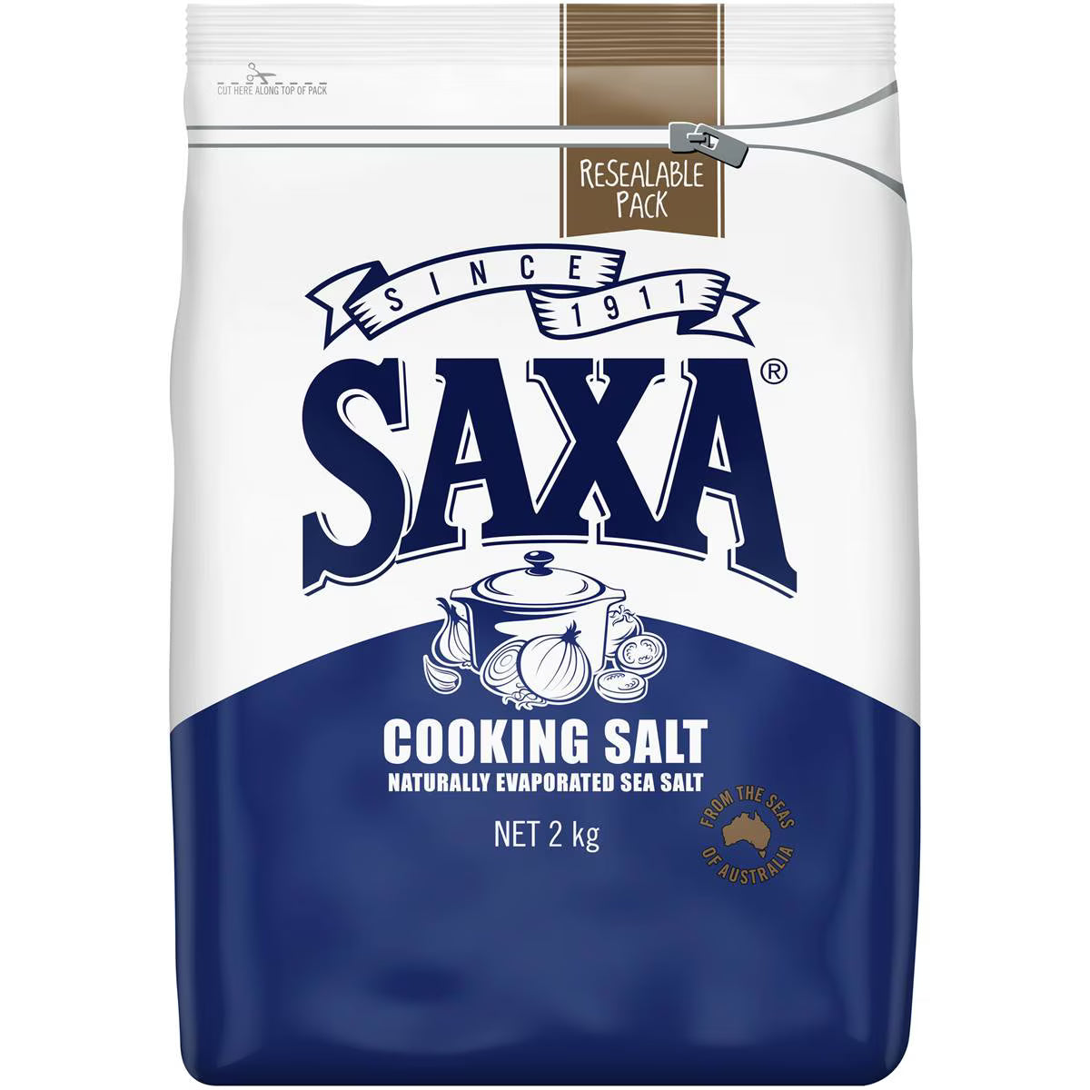 Natural Australian Salt Traditional Cooking Seasoning | 2kg | Saxa | YG-112921-MC-978531