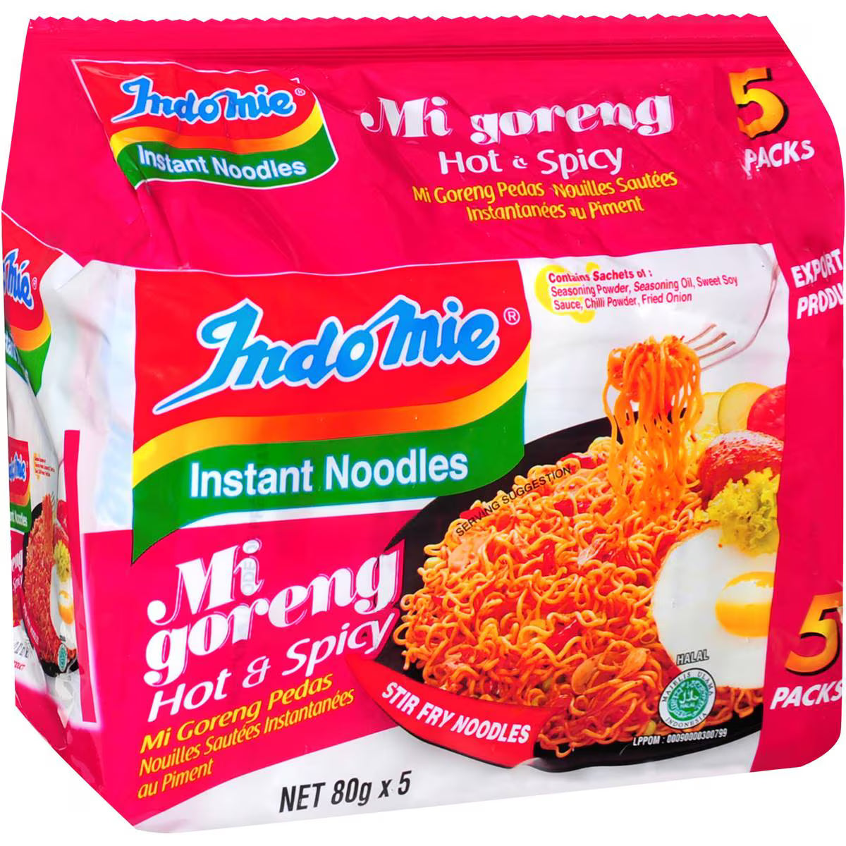 Instant Noodles Hot & Spicy Noodles 5pk | 400g 5 Pack | Indomie | YG-111562-MC-976619