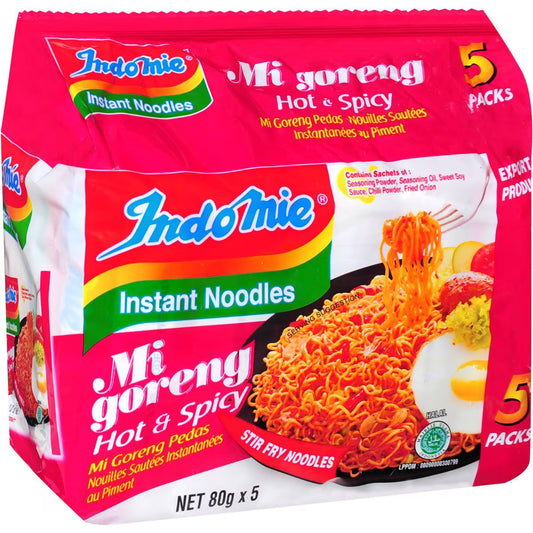 Instant Noodles Hot & Spicy Noodles 5pk | 400g 5 Pack | Indomie | YG-111562-MC-976619