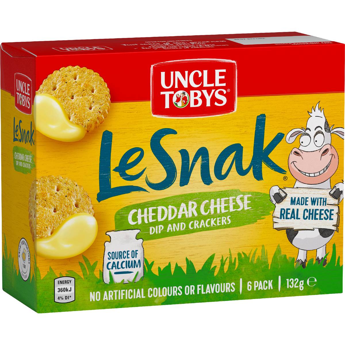 Le Snak Cheddar Cheese Dip & Crackers | 6 Pack | Uncle Tobys | YG-111727-MC-977397