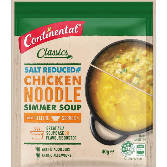 Classics Simmer Soup Chicken Noodle Salt Reduced | 40g | Continental | YG-009928-WW-058208