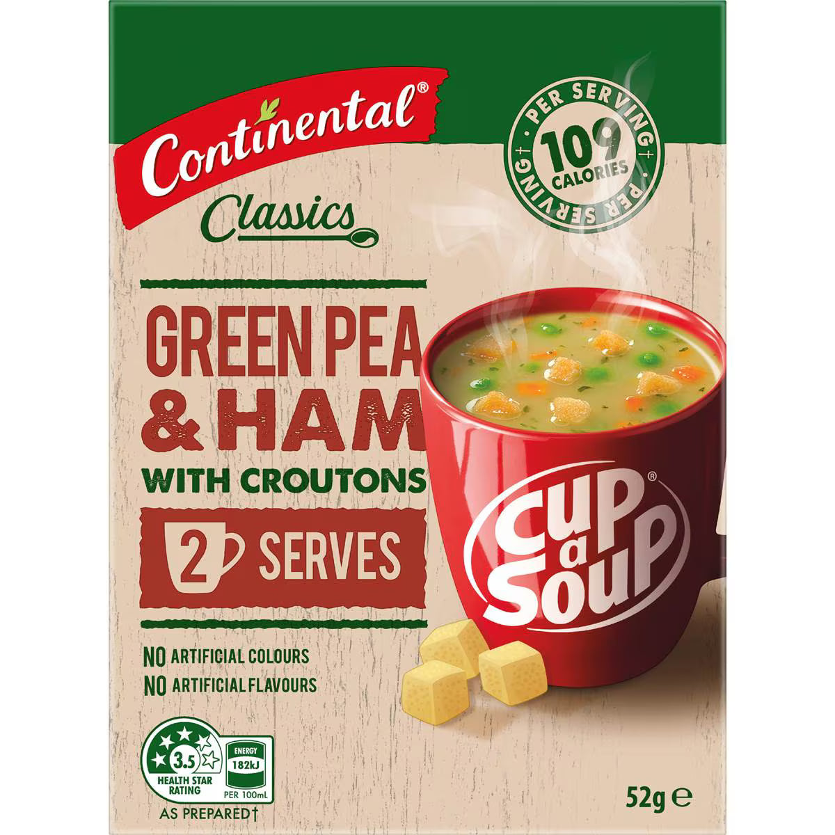 Cup A Soup Hearty Pea & Ham | 2 Pack | Continental | YG-112111-MC-978634