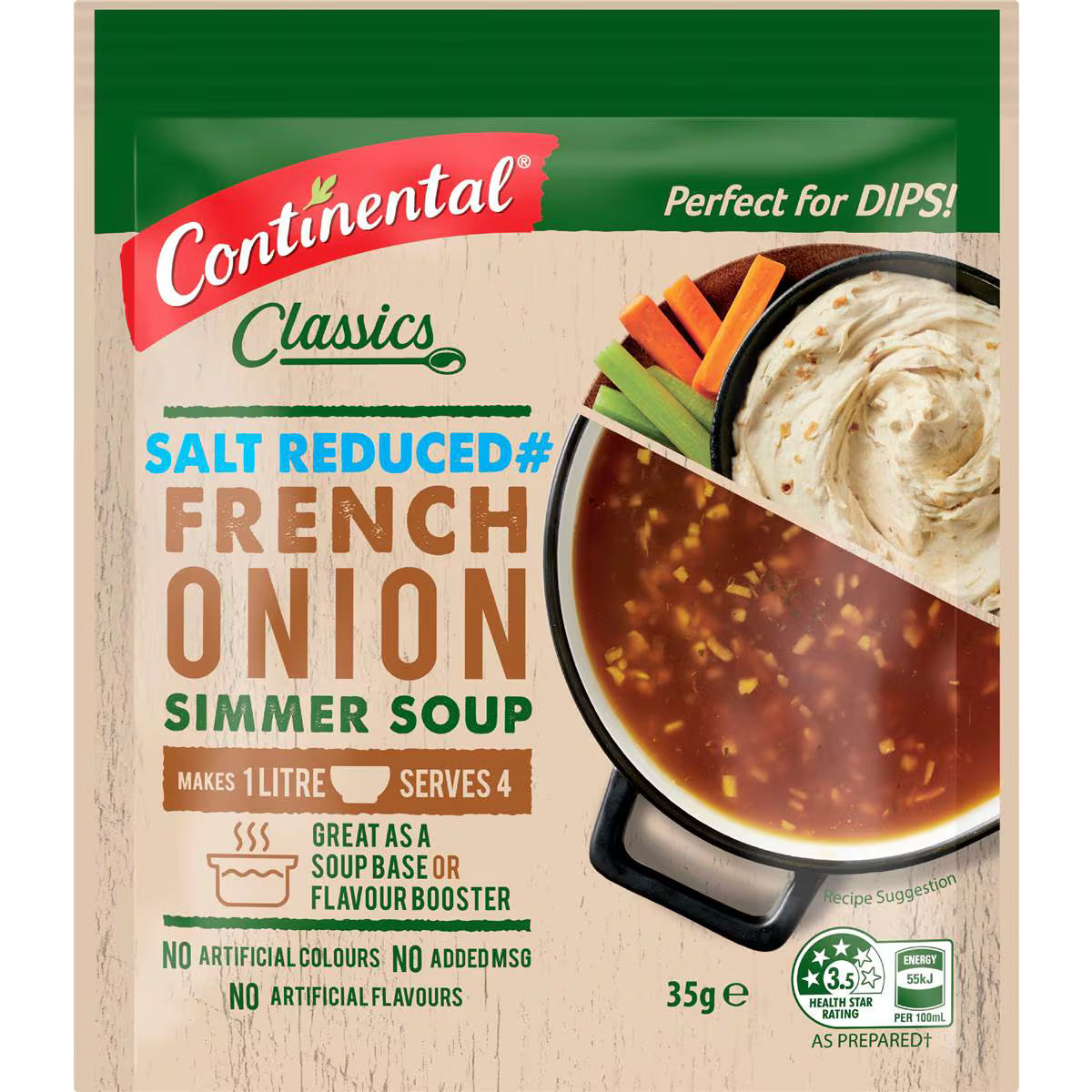 Classics Simmer Soup French Onion Salt Reduced | 35g | Continental | YG-010170-WW-058304