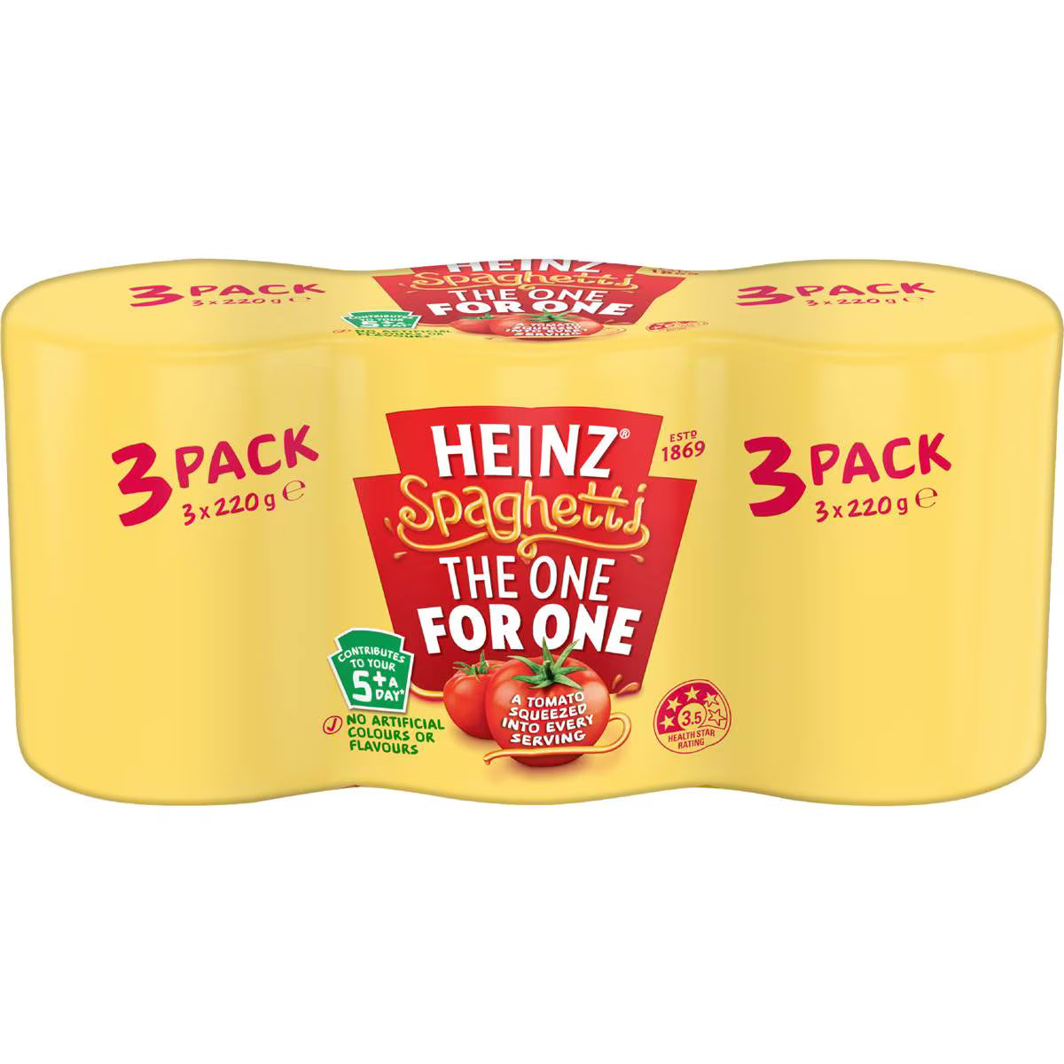 Spaghetti In Tomato Sauce Canned | 220g x 3 Pack | Heinz | YG-112099-MC-978583