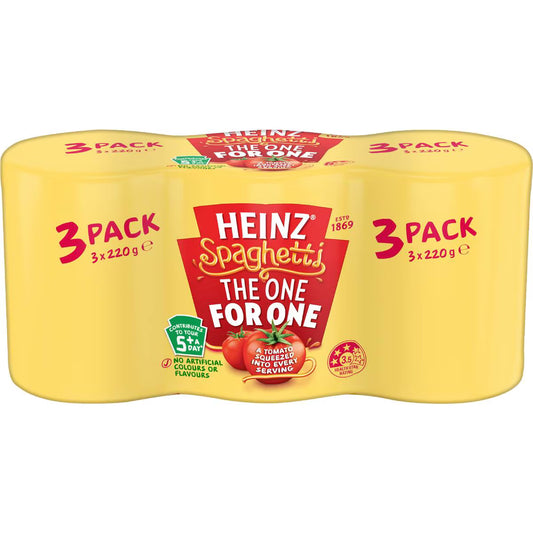 Spaghetti In Tomato Sauce Canned | 220g x 3 Pack | Heinz | YG-112099-MC-978583